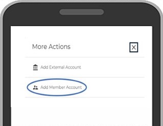 In the top right corner, tap the 3 dots and then select Add Member Account on a mobile device. On a desktop just click Add Member Account.