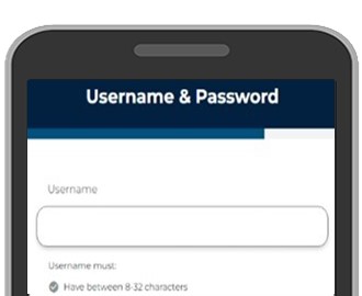 Create a Username and Password and tap Register.