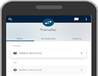 Select which account you want the money to be transferred From and To.