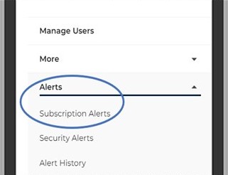 Tap on Alerts and then Subscription Alerts. 